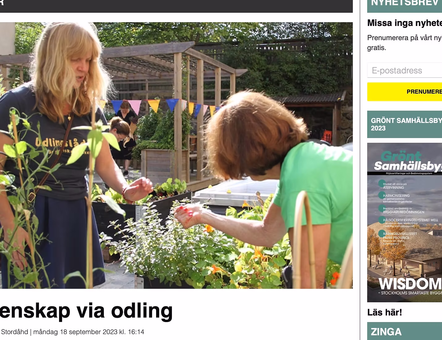 Gemenskap via odling